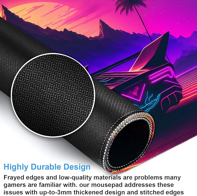 Purple Cyberpunk Fantasy Gaming Mouse Pad - Image 5