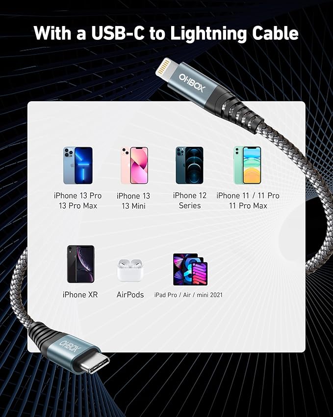 iPhone Fast Charger 10FT 2Pack, USB C to Lightning Cable - Image 6