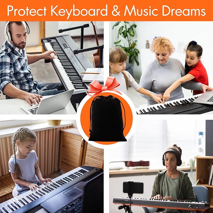 61 Keys Piano Keyboard Dust Cover, Music Stretchy Electronic DirtProof Keyboard - Image 7