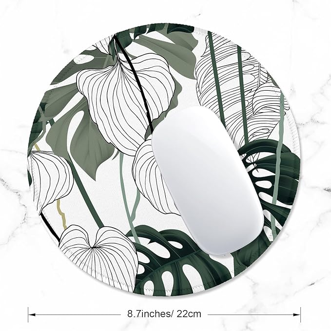 ITNRSIIET Round Mouse Pad with Stitched Edge Premium-Textured Waterproof - Image 2