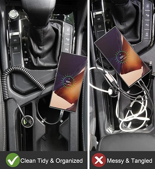 USB C Cable 6ft, Coiled Type C Charger Cord - Image 5
