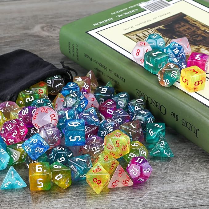 DND Dice Set, Surhugvy 10 X 7 Polyhedral Dice Set - Image 6