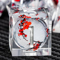 ARUOHHA DND Resin Dice Plum Blossom Liquid Core White Sharp Edge Dragons by ARUOHHA