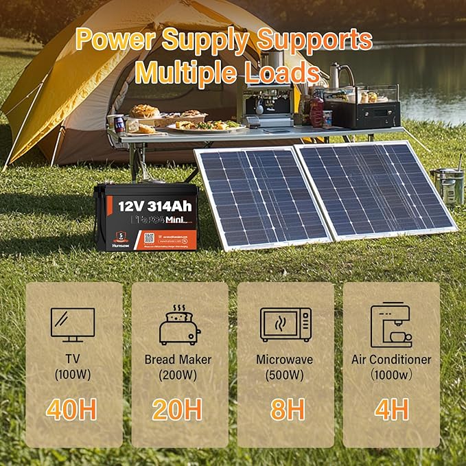 12V 300Ah LiFePO4 Lithium Battery Bluetooth MINI, Max. 4190Wh Energy, EV A+ - Image 5