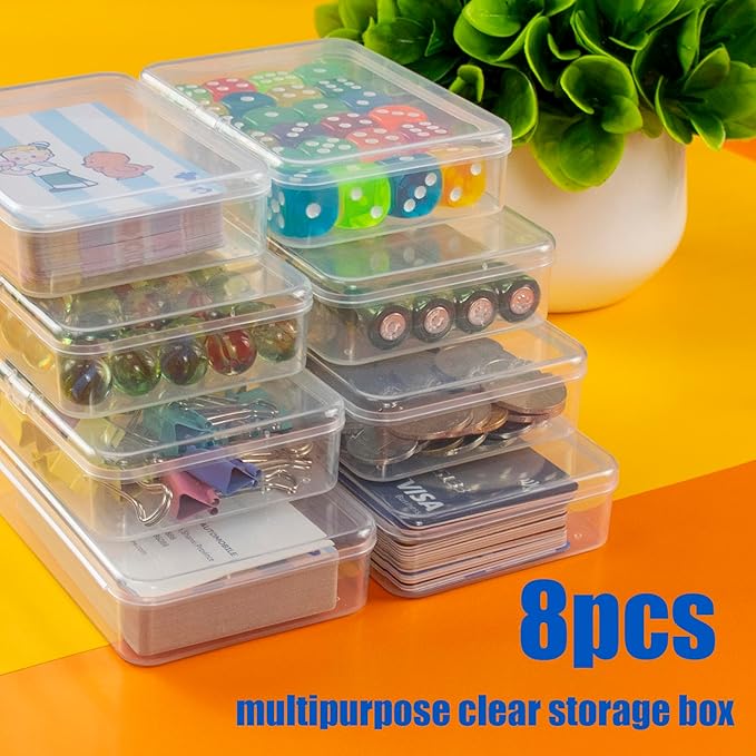 8 Pcs Playing Card Case, Small Clear Box, Plastic Deck Box, Card Deck Holder - Image 9