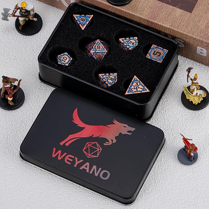 DND Metal Dice Set, Polyhedral Dice Set - Image 7