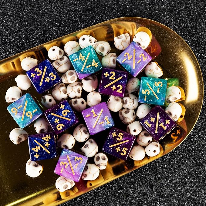 48 PCS MTG Counter Dice Magic The Gathering Counters Status Tokens Starry Sky - Image 4