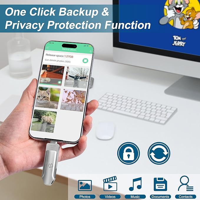 128GB Photo-Stick-iPhone-16 15-Flash-Drive iPhone USB C Memory Stick - Image 3