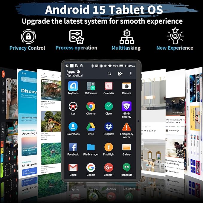 Android 15 Tablet, 26GB + 256GB, 10.1-inch Tablet - Image 3