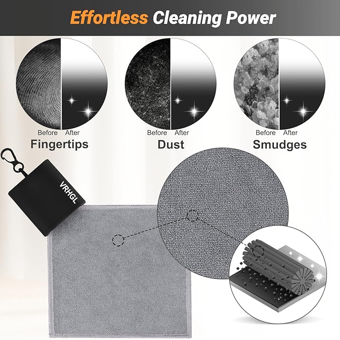 2 Sided Portable Glasses Cleaner, Patriotic Gasses Cleaning Cloth Keychain - Image 5
