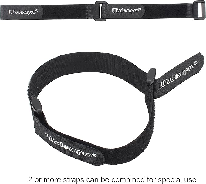 16 Pack Mixed Size Hook and Loop Reusable Fastening Cable Straps Tie by - Image 2