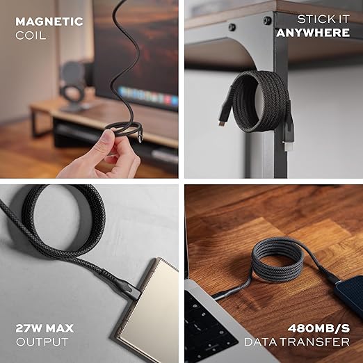 Statik MagStack USB to USB C Cable, A to Type C Charger Fast Charging Phone - Image 5