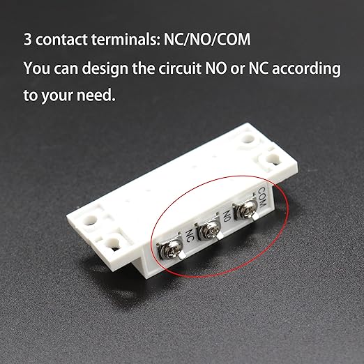 Magnetic Reed Switch NC NO COM Surface Mount Wired Door Window Contact Sensor - Image 3