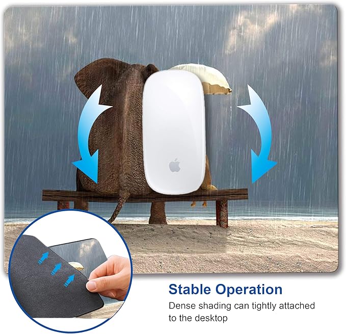 Elephant and Dog Mouse pad Personalized Computer Mouse Pads Office Decoration - Image 5