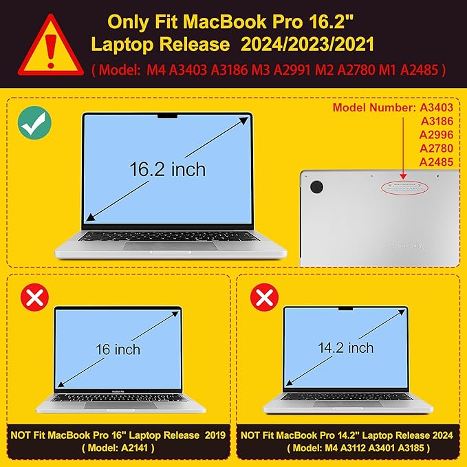 for MacBook Pro 16 inch Case 2021 2022 2023 2024 Release A3186 A3403 M4 A2991 - Image 2