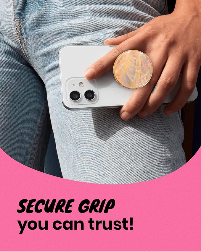OnTheGrip Cute Natural Seashell Design Round Shape Collapsible Mobile Phone - Image 6