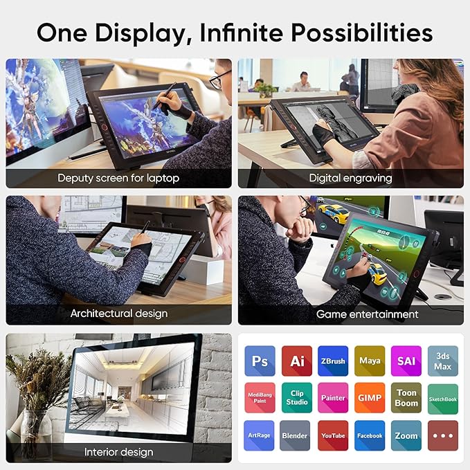 Drawing Tablet with Screen XPPen Artist 22R pro Computer Graphics Tablet 120% - Image 10