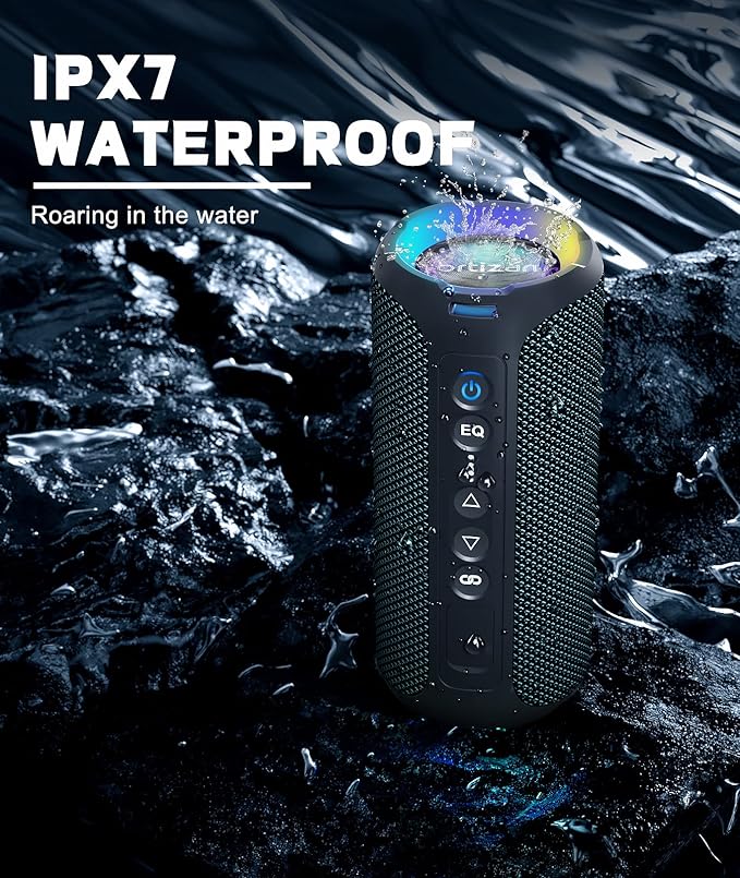 Ortizan Bluetooth Speakers, Portable Wireless Stereo Speaker - Image 3