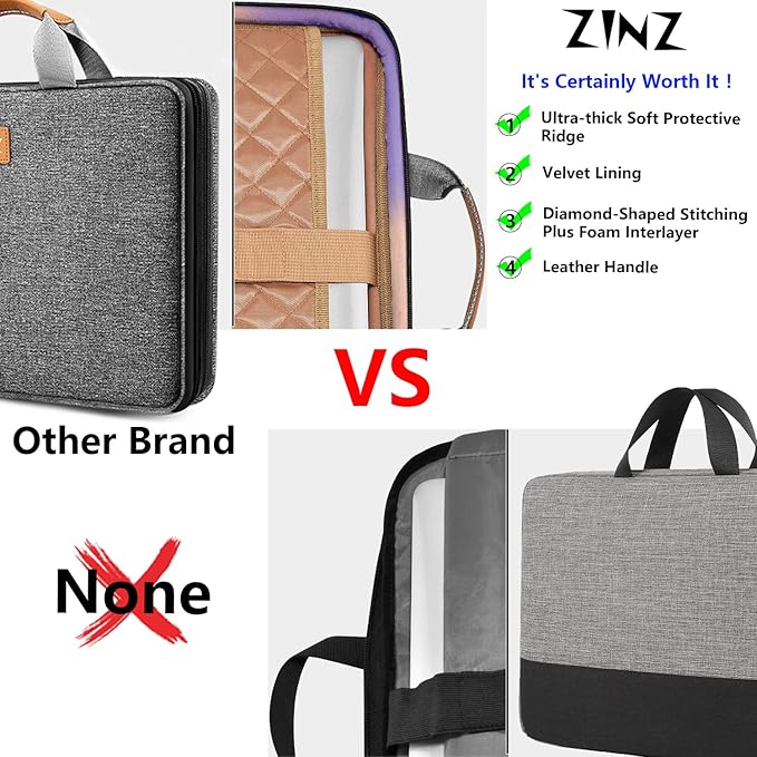 ZINZ Slim Expandable Laptop Case 15.6 Inch Sleeve Upgraded Protective Durable - Image 5