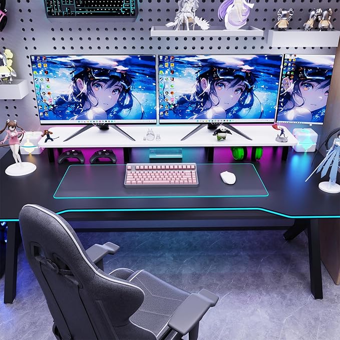 Dual Monitor Stand Riser 43.7 inch Large Extra Long Monitor Stand Riser Wide TV - Image 7