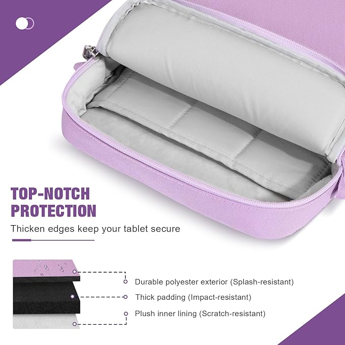 MoKo 9-11 Inch Tablet Sleeve Bag, Fits 11 inch iPad Air M3, iPad A16 2025 - Image 4