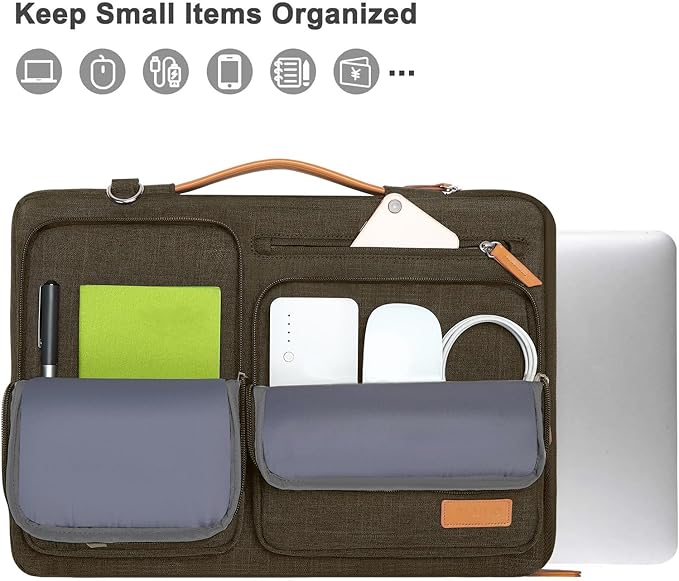 MOSISO 360 Protective Laptop Shoulder Bag, 15-15.6 inch Computer Bags Compatible - Image 2