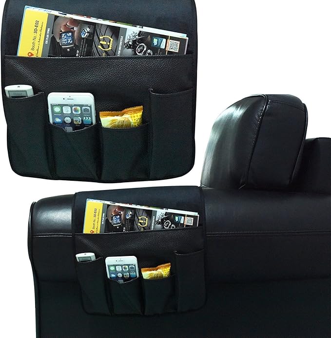 Wanty Velvet Sofa Couch Chair Armrest Soft Caddy Organizer Holder - Image 3