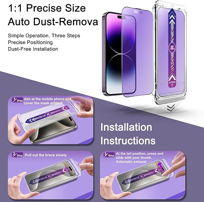 2 Pack Anti Blue Light Matte Screen Protector - Image 3