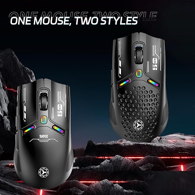 TENMOS M530 Wireless Gaming Mouse, 2.4G/Bluetooth/USB C Wired Rechargeable Mouse - Image 6