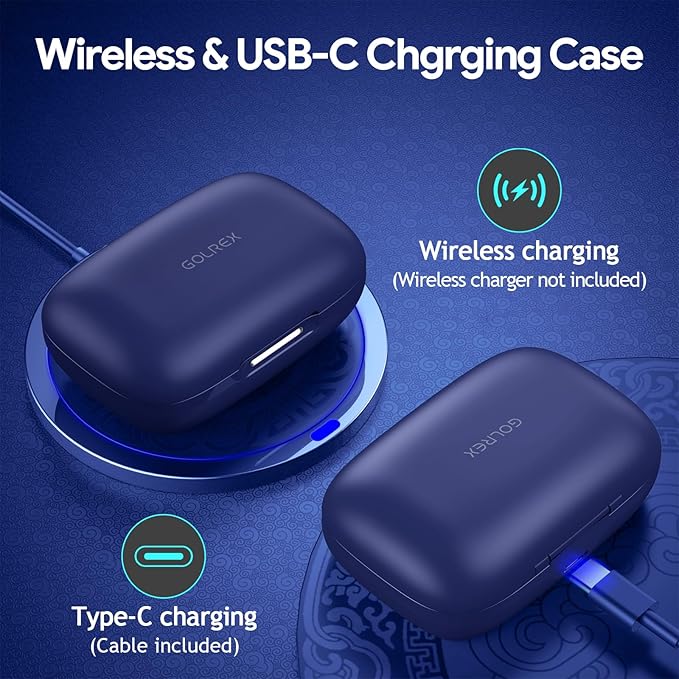 GOLREX Active Noise Cancelling Ear Buds Wireless Earbuds Bluetooth Headphones - Image 5