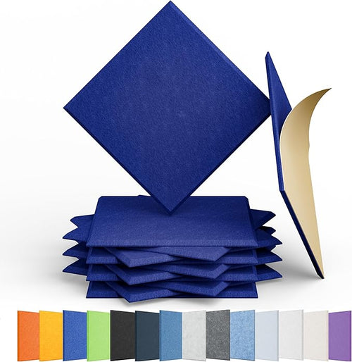12 Pack Acoustic Panels Self Adhesive Sound Proof Foam, High Density Sound by Amantech
