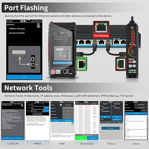 Multifunction RJ45 Network Caber Tester, UTP Cable Tester Ethernet Cable Tracer - Image 7
