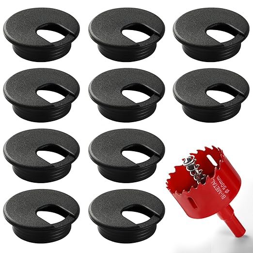 Desk Grommet 2 Inch 10 Pieces, Desk Hole Cover by XIOGZAXI
