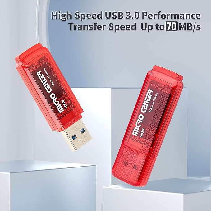 INLAND Micro Center SuperSpeed 10 Pack 16GB USB 3.0 Flash Drive Gum Size Memory - Image 2