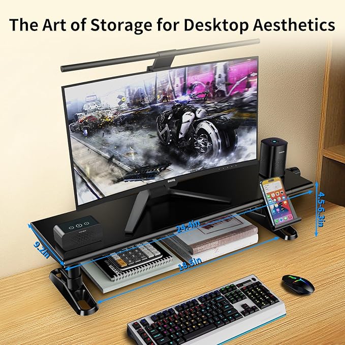 Computer Monitor Stand Riser for Desk, 4.5-6.3 Inches Freely Height Adjustable - Image 5