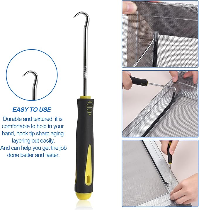 BAYTORY Upgrade Window Screen Repair Kit, Steel/Nylon Roller Tool - Image 4
