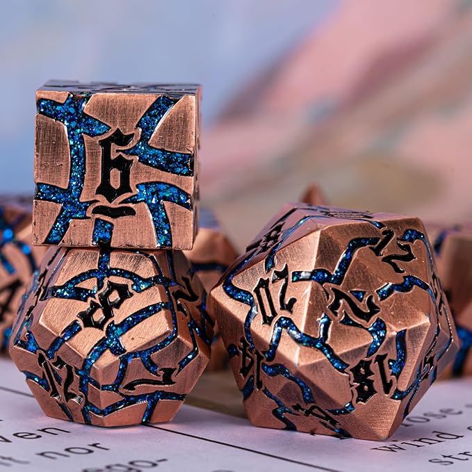 Dice Set D&D Dungeons and Dragons Dice D20 Metal DND Dice Set - Image 6