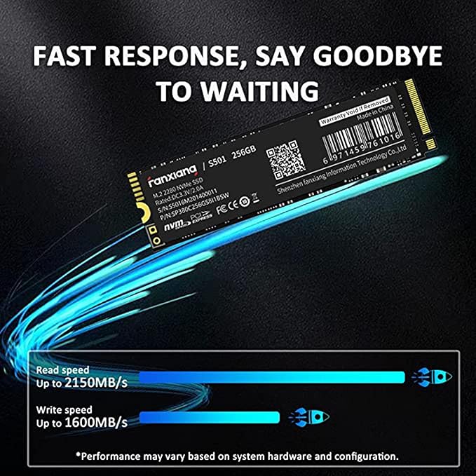 S501 256GB NVMe SSD 3D NAND1.3 PCIe Gen3x4 M.2 2280 Internal Solid State Drive - Image 5
