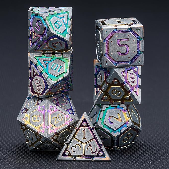 DND Metal Dice Set, Polyhedral Dice Set - Image 4