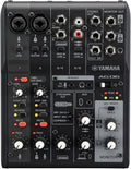 Yamaha AG06MK2 Black 6-Channel Live Streaming Loopback Mixer/USB Interface by Yamaha
