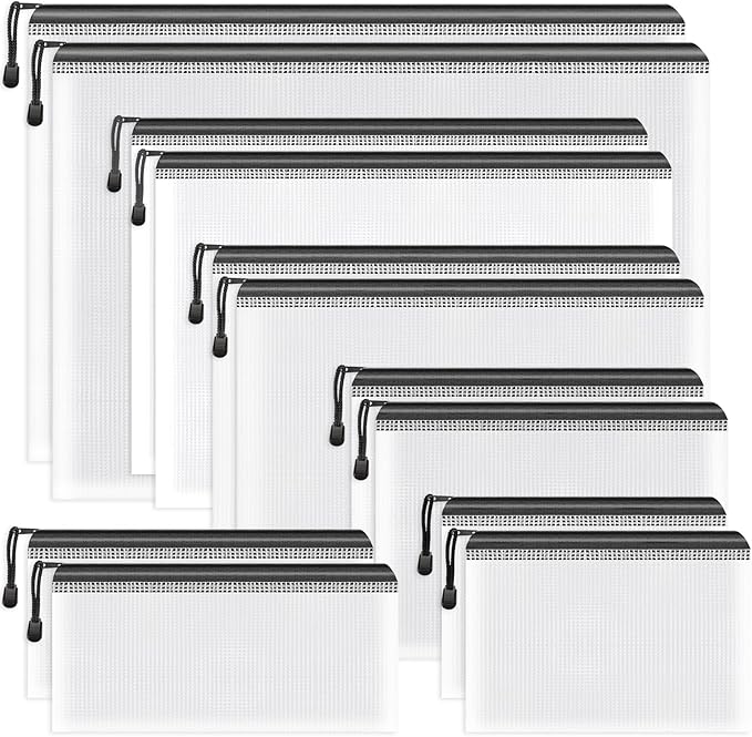 Umriox Zipper Bags, 6 Assorted Size, Project Bags by UMRIOX