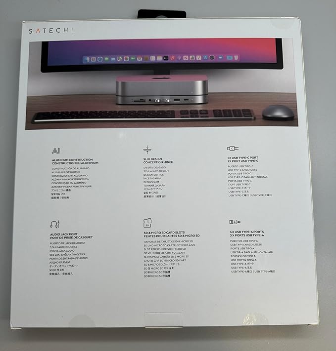 Satechi USB C Hub, Type-C Aluminum Stand & Hub, USB-C Data Port, Micro/SD Card - Image 10