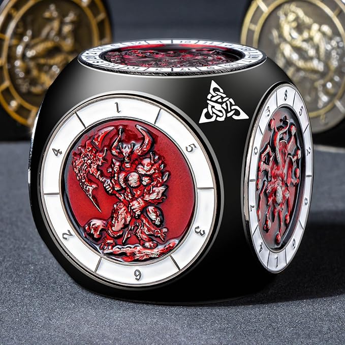 7 in 1 D6 Spinner DND Dice Set D&D, Metal Cube D and D Dice - Image 5