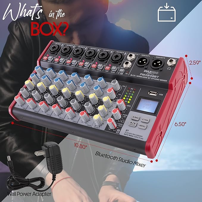 Pyle Professional Wireless DJ Audio Mixer - Image 7