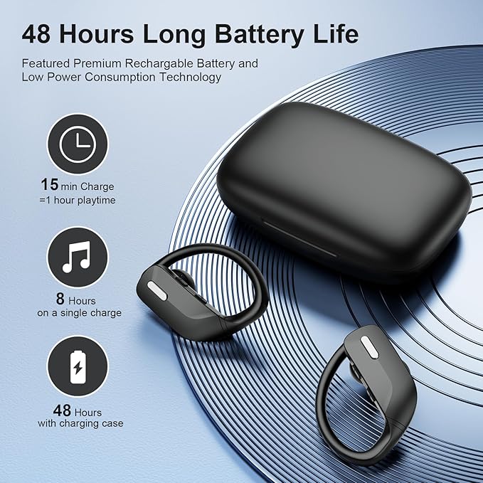 occiam Wireless Earbuds Bluetooth Headphones 48H Play Back Earphones in Ear - Image 2