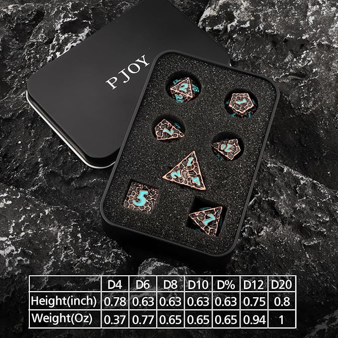 PJOY Metal D&D Dice Set for Dungeons and Dragons Dice - Image 6
