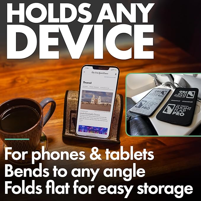 Airplane Phone Holder, Flexible Tablet and Cell Phone Holder, Folding Cellphone - Image 4