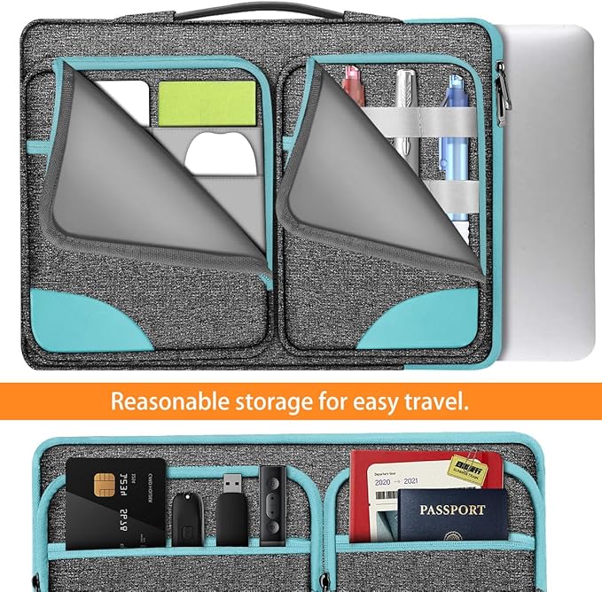ZINZ Laptop Case 15 15.6 16 inches Sleeve Slim Briefcase Spill-Resistant Handbag - Image 4