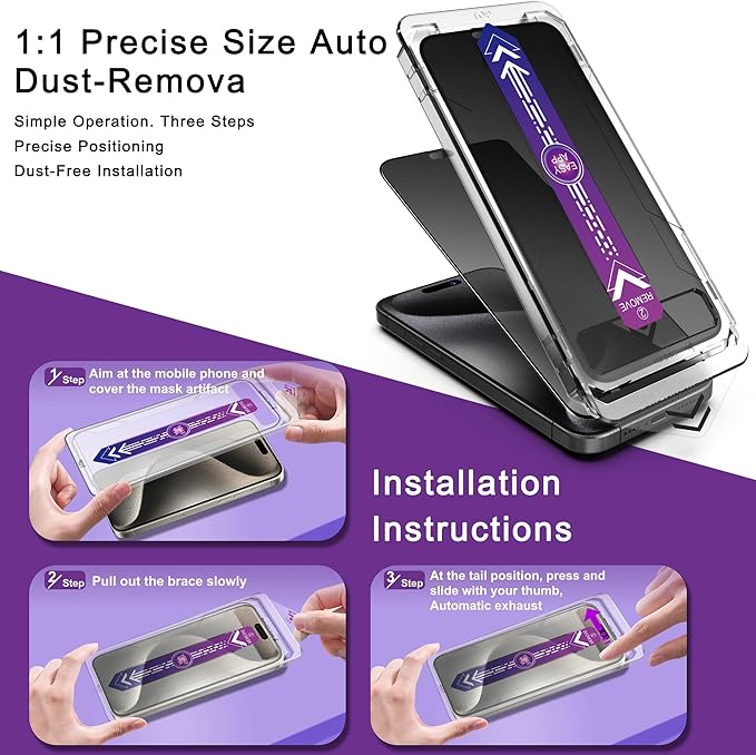 2 Pack Matte Privacy Screen Protector - Image 3