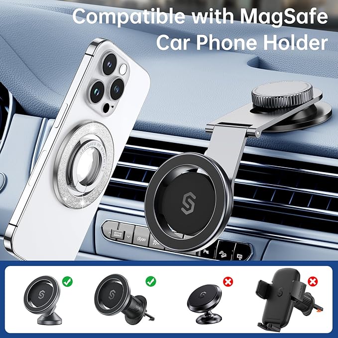 Syncwire Magnetic Phone Grip for MagSafe, Bling Magnetic Phone Ring Holder - Image 7